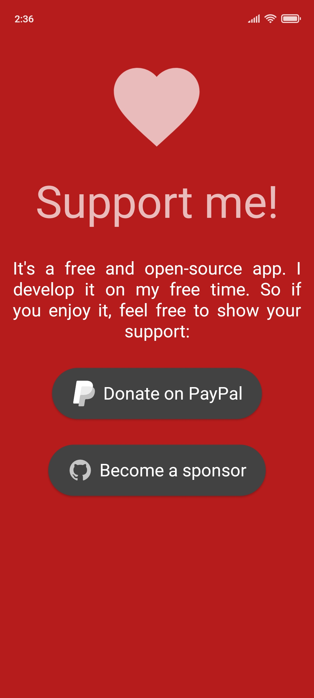 Support Screen